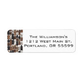 Houtdorp adresetiketten etiket (Voorkant)