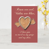 Houtdraaier Houten Hart Kaart Sjabloon (Gele Bloem)