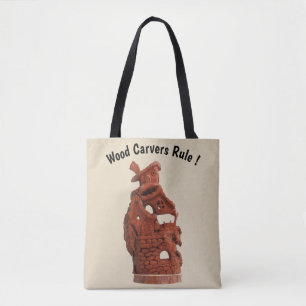 Houtdrager Tas, alles-in-druk ontwerp Tote Bag