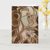 Houtdruk Notecard Kaart (Gele Bloem)