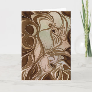 Houtdruk Notecard Kaart