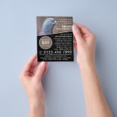 Houtduif, Adverteren voor de bestrijding van plage Flyer (Hand)