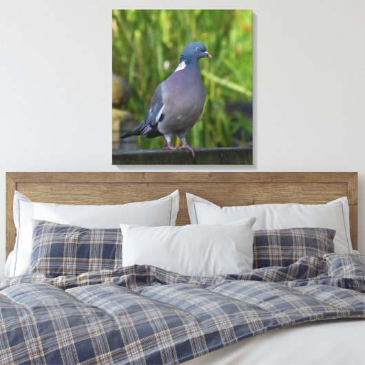 Houtduif Canvas Afdruk (Insitu (Slaapkamer))