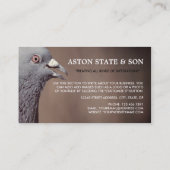 Houtduif, controle op de borst visitekaartje (Achterkant)