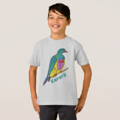 Houtduif Kereru Dragen van een pak T-shirt (Voorkant volledig)