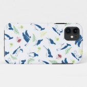 Houtduif Kereru N.Z. vogelpatroon Case-Mate iPhone Case (Achterkant (horizontaal))