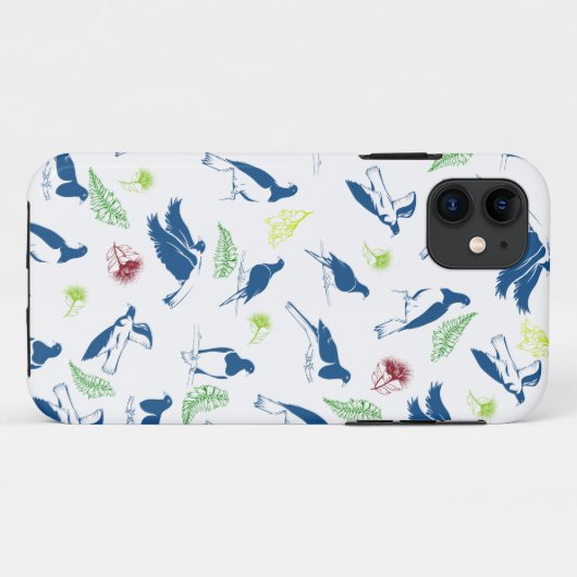 Houtduif Kereru N.Z. vogelpatroon Case-Mate iPhone Case (Achterkant (horizontaal))