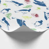 Houtduif Kereru Patroon Cadeaupapier (Hoek)