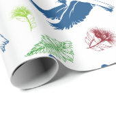 Houtduif Kereru Patroon Cadeaupapier (Rol Hoek)