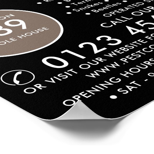 Houtduif, ongediertebestrijding Adverteren Poster (Hoek)