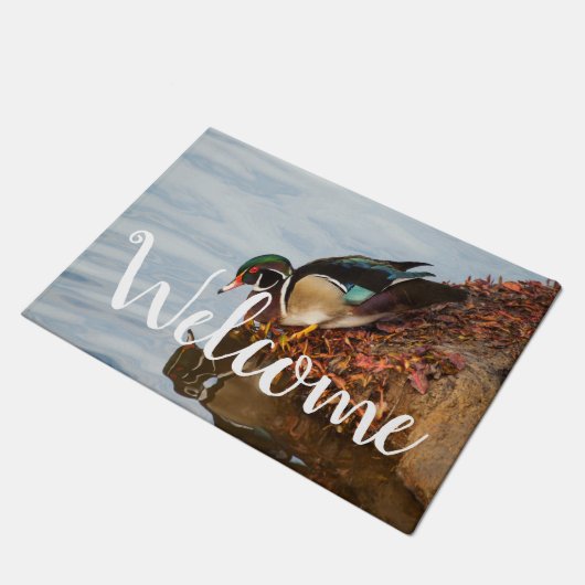 Houteend aan de wal deurmat (Schuin)