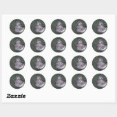 Houteend Ronde Sticker (Vel)