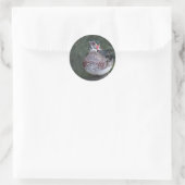 Houteend Ronde Sticker (Tas)