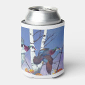 Houteenden die door Berkenboom vliegen Blikjeskoeler (Blikje Voorkant)