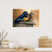 Houteenden op nestkastje schilderen 2 - poster (Keuken)