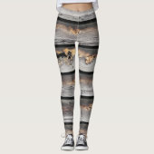 houtelegante leggings gekleurd als feestelijk mode (Voorkant)