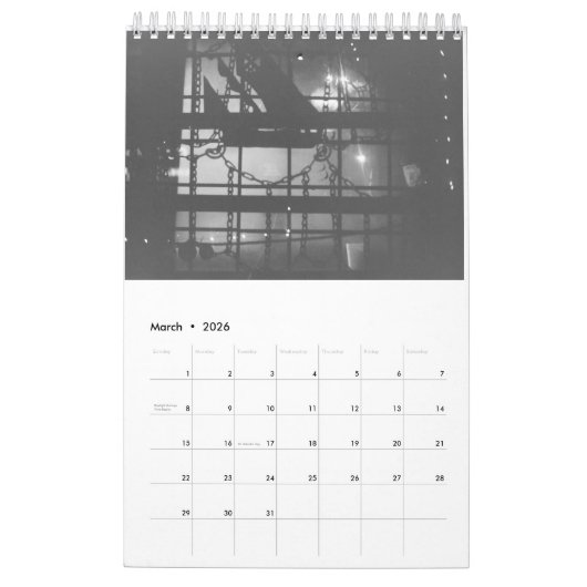 Houten: 2019 kalender (Mar 2026)