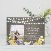 Houten 50e Foto Huwelijksverjaardag Kaart (Staand voorkant)