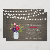 Houten 50e Trouwdag Verjaardag Kaart (Voorkant / Achterkant)