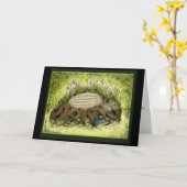 Houten 5e huwelijksjubileum cadeaukaart kaart (Gele Bloem)