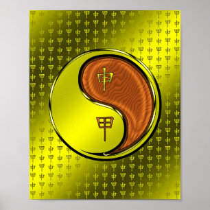 Houten Aap Poster