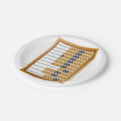 Houten Abacus Classic Tellen Tool Papieren Bordje (Gekanteld)