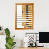 Houten Abacus Classic Tellen Tool Poster (Thuiskantoor)