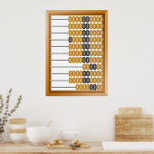 Houten Abacus Classic Tellen Tool Poster (Keuken)