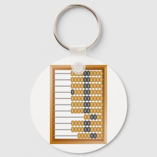  Houten Abacus Classic Tellen Tool Sleutelhanger (Voorkant)