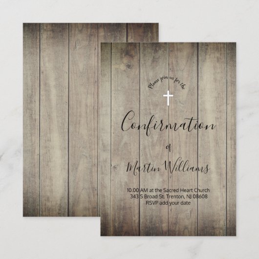 houten achtergrond Bevestiging Kaart (Voorkant / Achterkant)