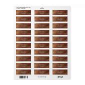 houten achtergrond, bijtende Return Address Labels (Full Sheet)