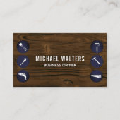 houten achtergrond | Hardwaretools Visitekaartje (Voorkant)