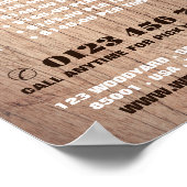 Houten achtergrond, hout/hout/houtwerf Advertentie Poster (Hoek)
