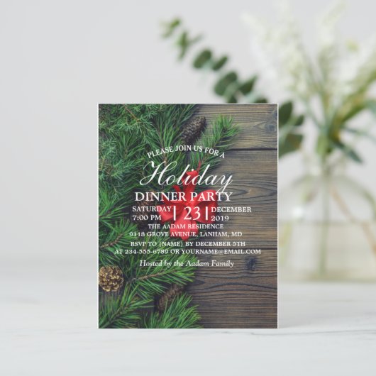 houten achtergrond met kerst - thema (Staand voorkant)