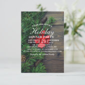 houten achtergrond met kerstthema kaart (Staand voorkant)