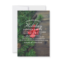 houten achtergrond met kerstuitnodiging