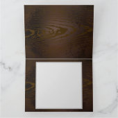 Houten achtergrond met mechanisch zeepaard bedankkaart (Binnen)