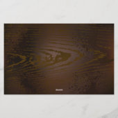 Houten achtergrond met mechanisch zeepaard briefpapier (Achterkant)