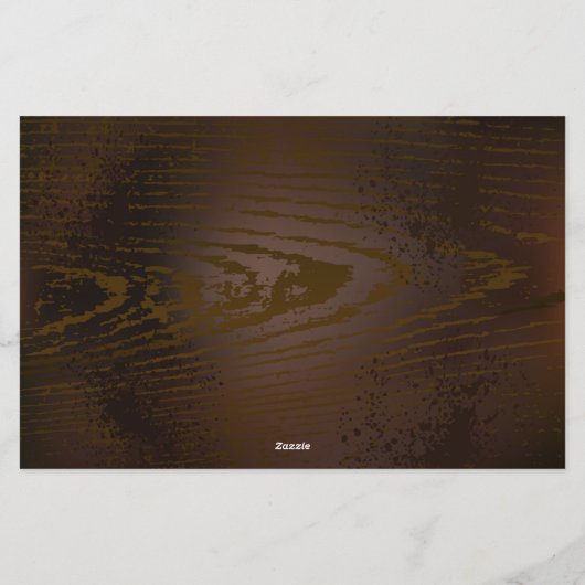 Houten achtergrond met mechanisch zeepaard briefpapier (Achterkant)