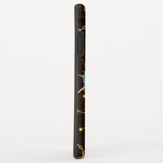 Houten achtergrond met mechanisch zeepaard Case-Mate iPhone case (Achterkant/rechts)