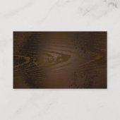 Houten achtergrond met mechanisch zeepaardje visitekaartje (Achterkant)