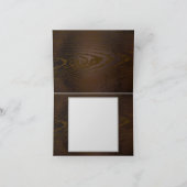 Houten achtergrond met mechanische zeepaard bedankkaart (Binnen)