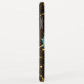 Houten achtergrond met mechanische zeepaard Case-Mate iPhone case (Achterkant/rechts)