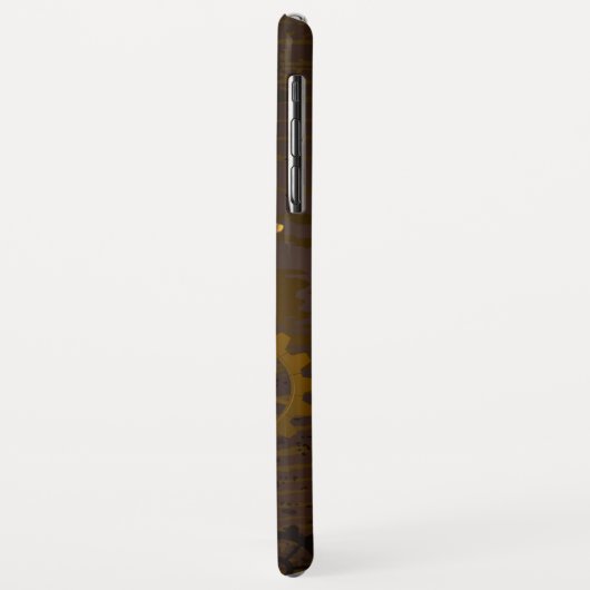 Houten achtergrond met mechanische zeepaard Case-Mate iPhone case (Achterkant/links)