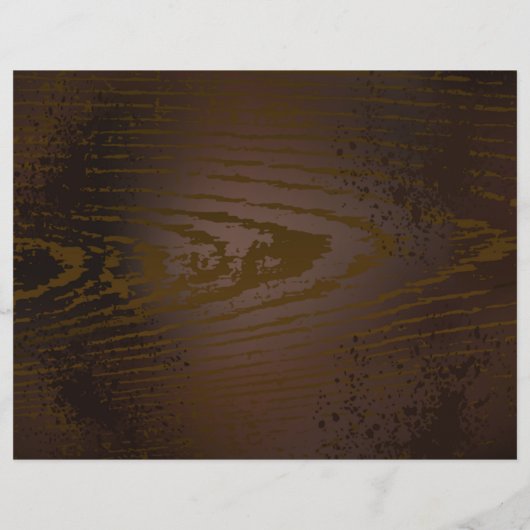 Houten achtergrond met mechanische zeepaard flyer (Achterkant)