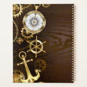 Houten achtergrond met mechanische zeepaard planner (Achterkant)