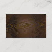 Houten achtergrond met mechanische zeepaard visitekaartje (Achterkant)