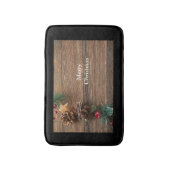 houten achtergrond met pijnbomen badmat (Voorkant Verticaal)