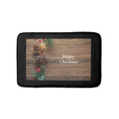 houten achtergrond met pijnbomen badmat (Voorkant)