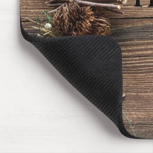 houten achtergrond met pijnbomen muismat (Hoek)